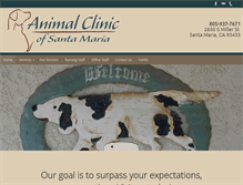 Tablet Screenshot of animalclinicofsantamaria.com